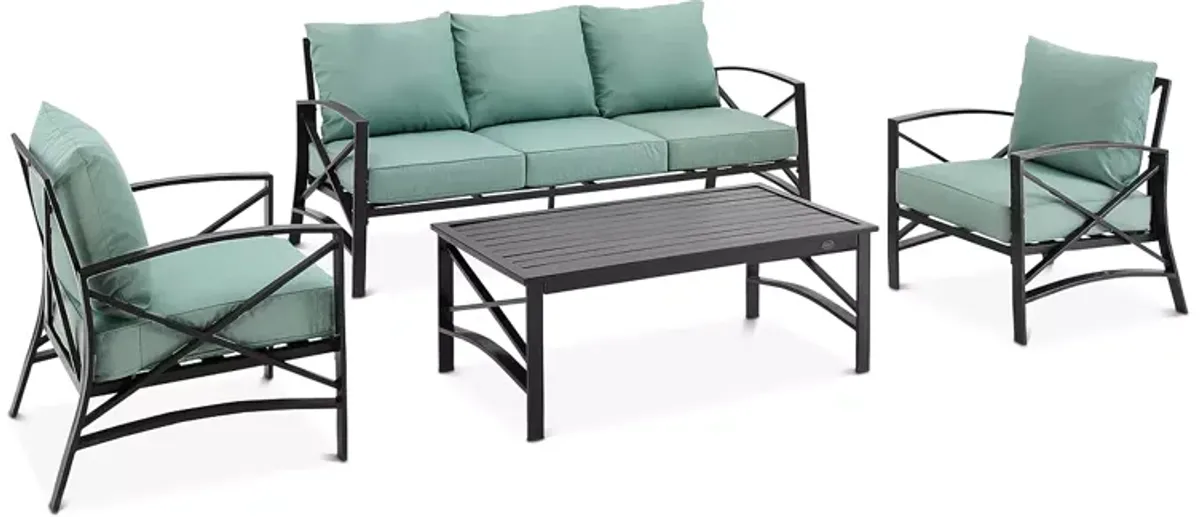 Sparrow & Wren Destin 4 Piece Outdoor Sofa Set