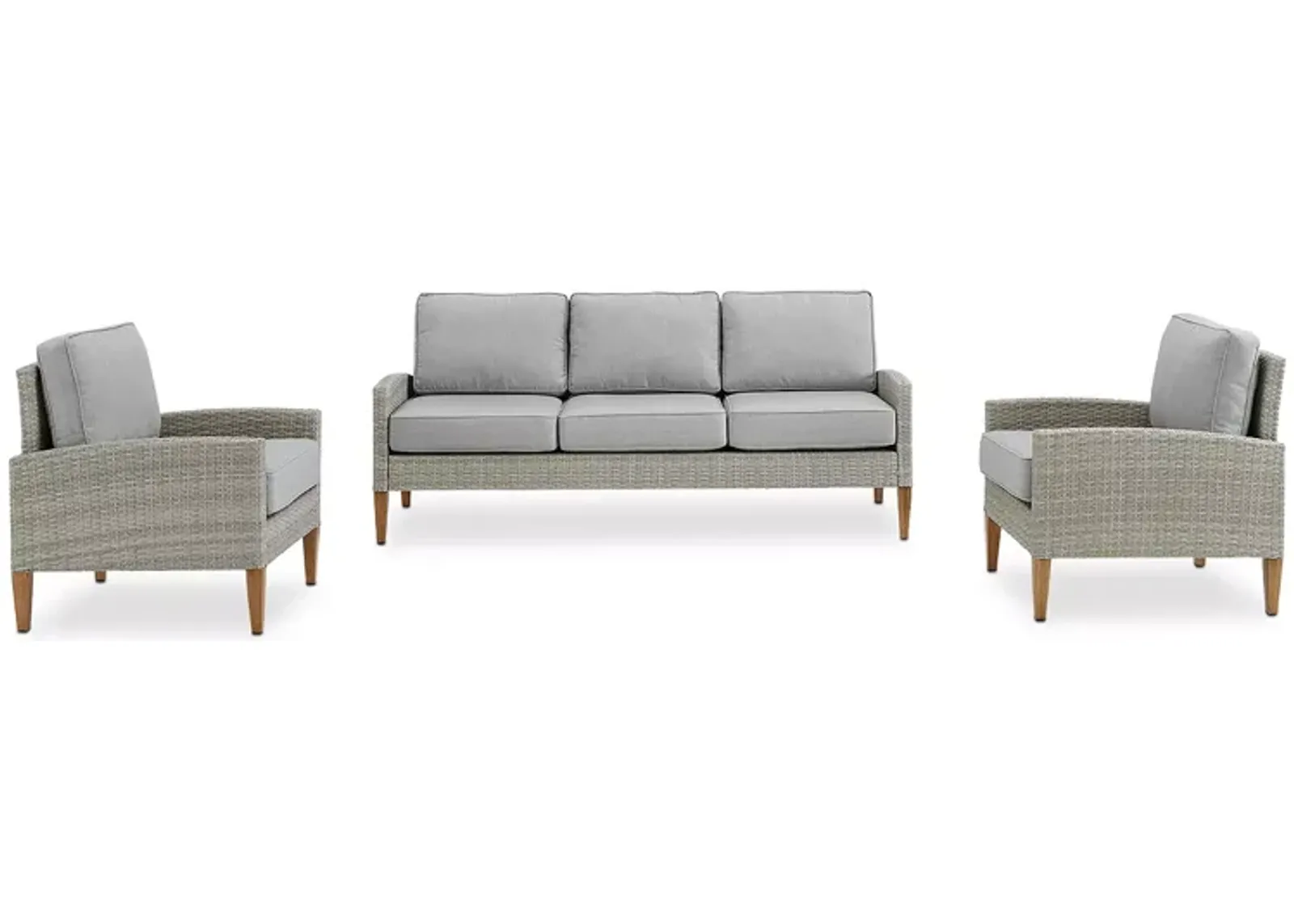 Sparrow & Wren Capella Outdoor Wicker 3 Piece Sofa Set