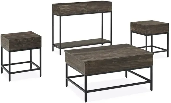 Sparrow & Wren Jacobsen 4 Piece Table Set, 1 Coffee Table, 1 Console Table & 2 End Tables