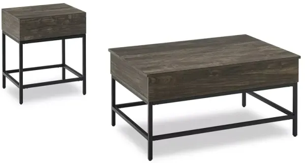 Sparrow & Wren Jacobsen 2 Piece Coffee Table Set, 1 Coffee Table & 1 End Table
