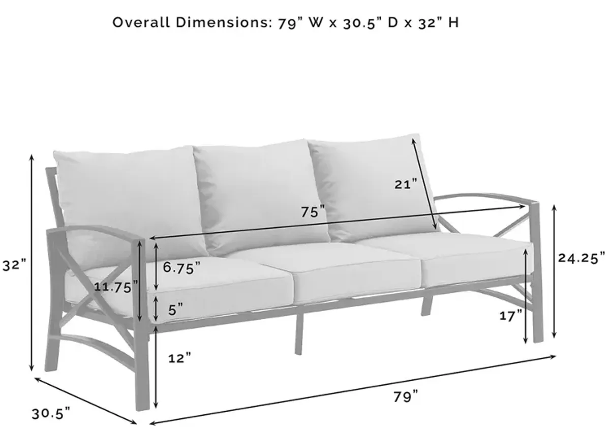 Sparrow & Wren Destin 5 Piece Outdoor Sofa Set with Fire Table