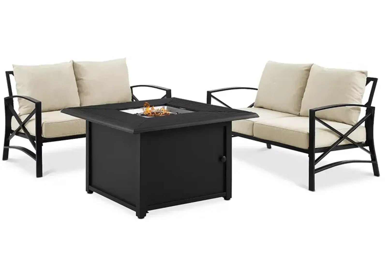 Sparrow & Wren Destin 3 Piece Outdoor Conversation Set with Fire Table