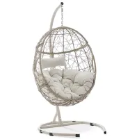 Sparrow & Wren Cleo Indoor Outdoor Wicker Hanging Egg Chair