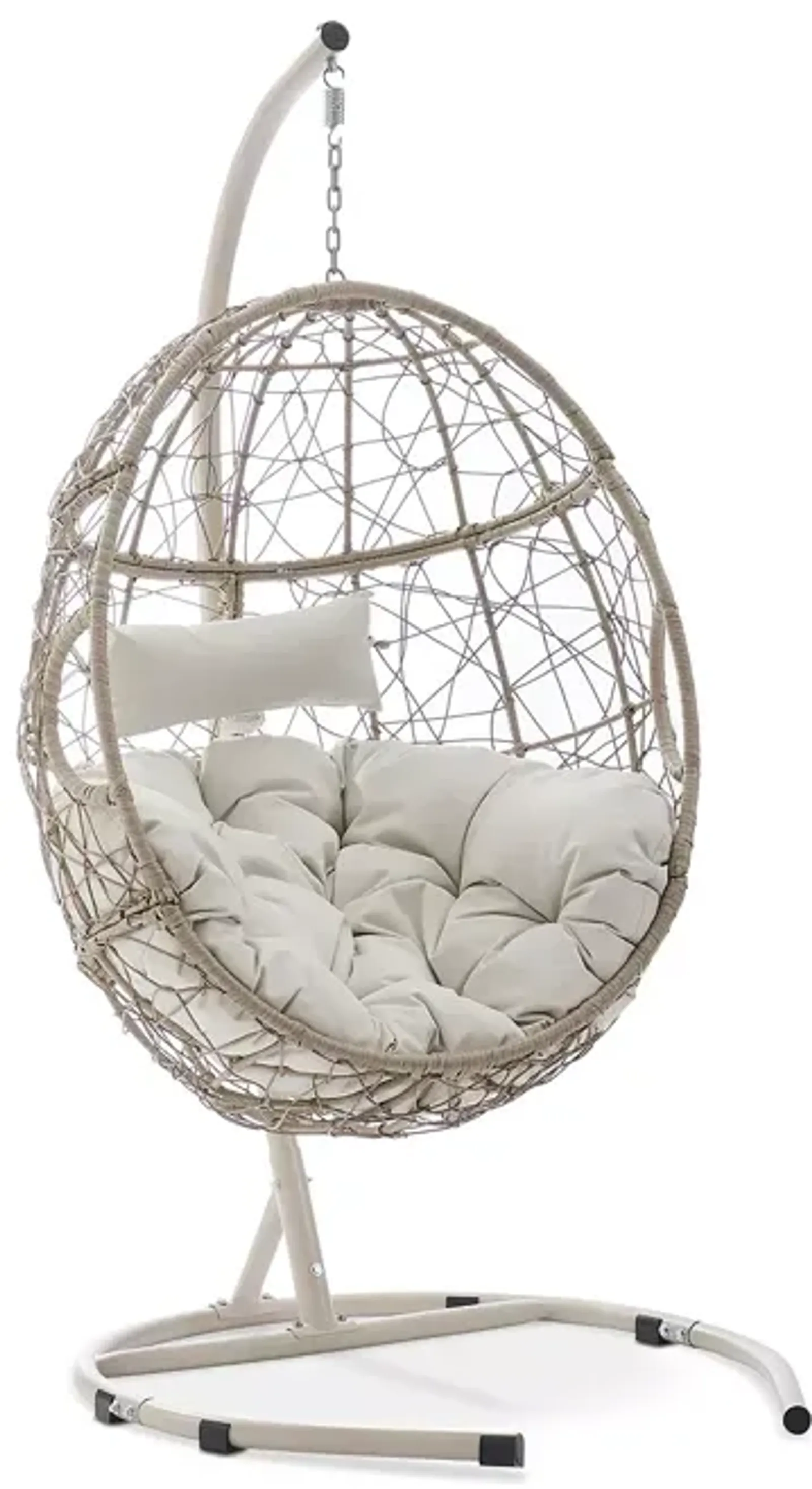 Sparrow & Wren Cleo Indoor Outdoor Wicker Hanging Egg Chair