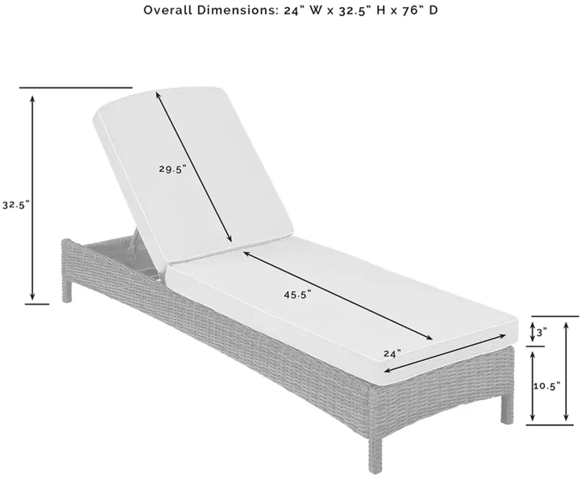 Sparrow & Wren Walton Outdoor Wicker Chaise Lounge