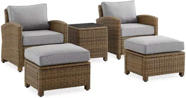 Sparrow & Wren Bradenton 5 Piece Outdoor Wicker Armchair Set