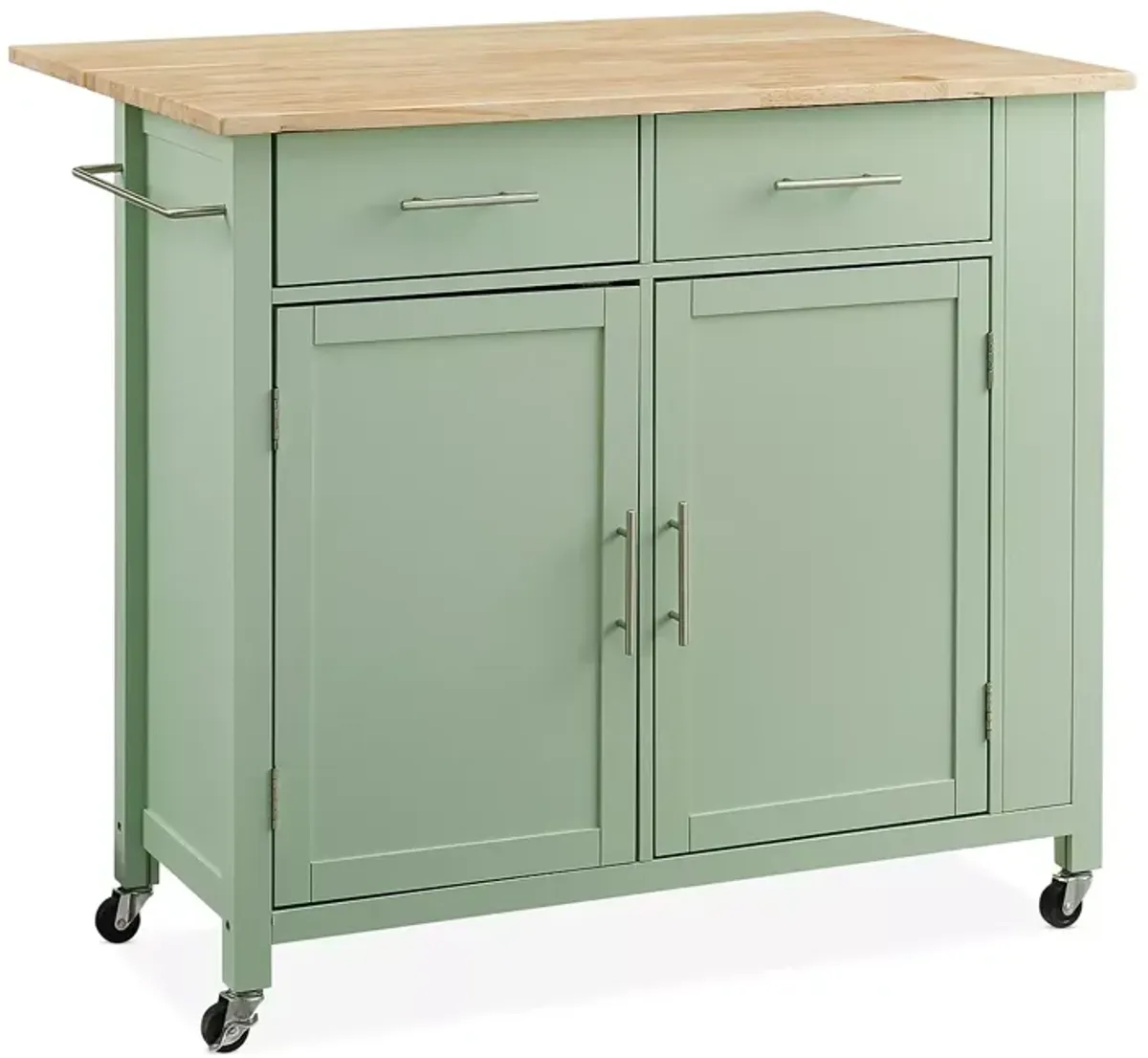 Sparrow & Wren Savannah Wood Top Drop Leaf Kitchen Island/Cart