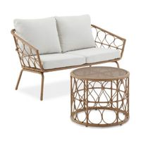 Sparrow & Wren Juniper 2 Piece Outdoor Wicker Conversation Set