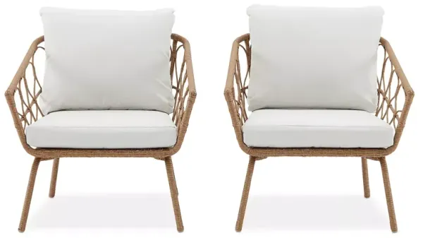 Sparrow & Wren Juniper 2 Piece Indoor/Outdoor Wicker Armchair Set