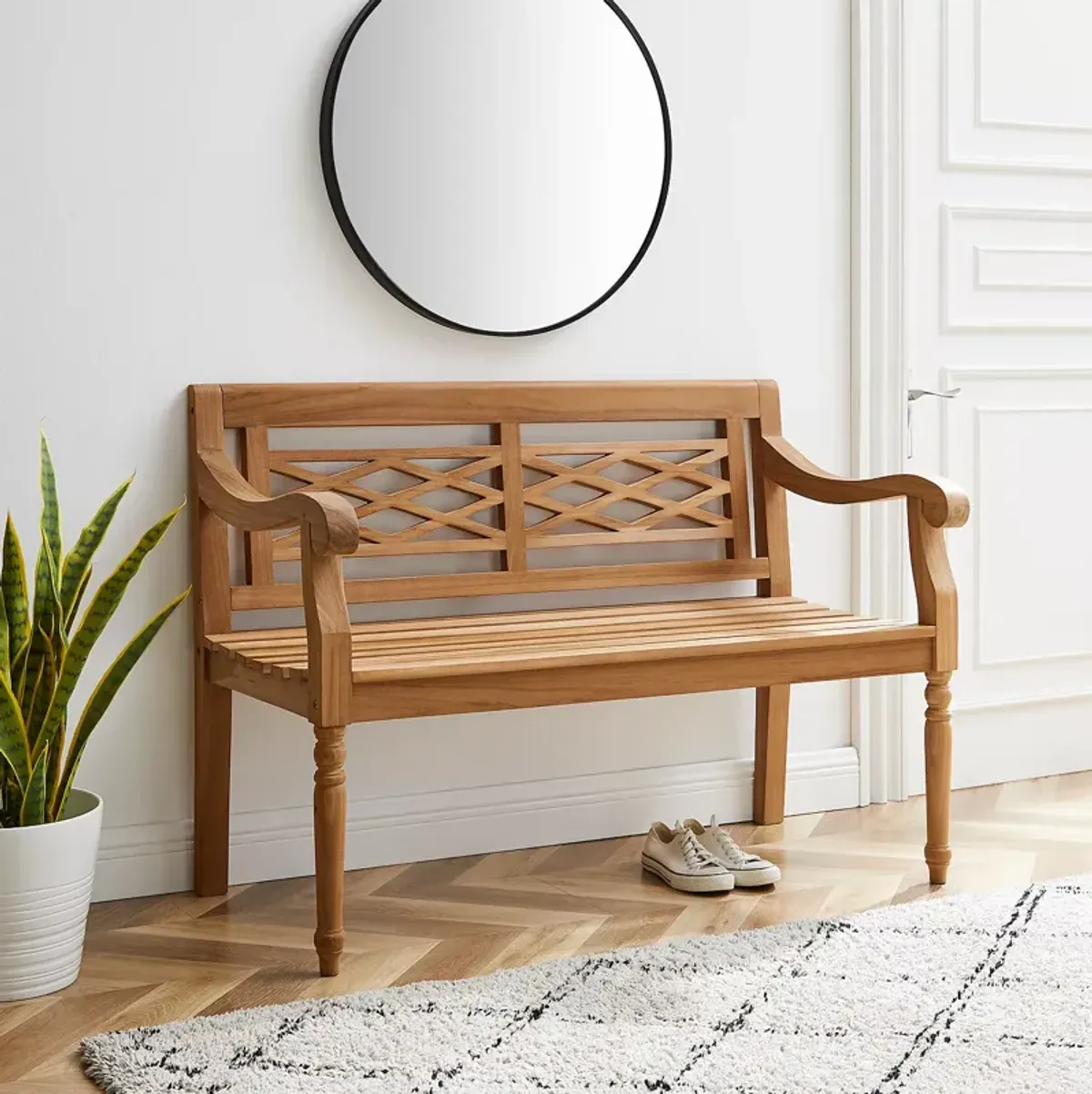 Crosley Olivier Indoor/Outdoor Teak Bench