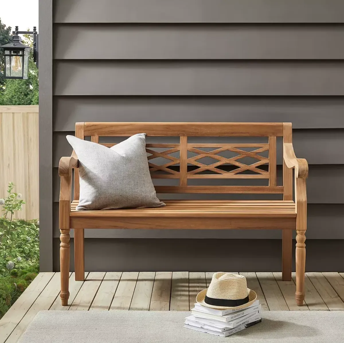 Crosley Olivier Indoor/Outdoor Teak Bench