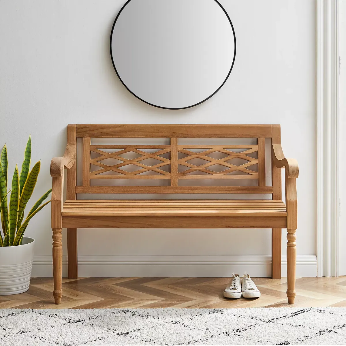 Crosley Olivier Indoor/Outdoor Teak Bench