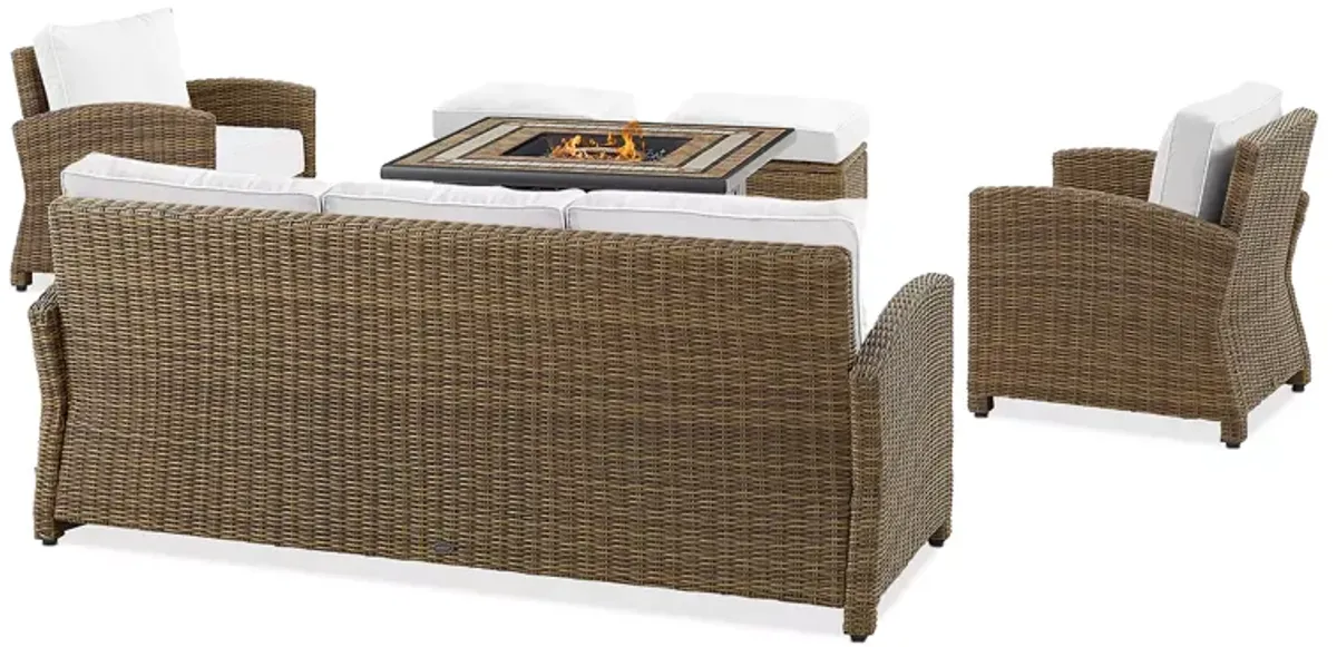 Sparrow & Wren Bradenton 6 Piece Outdoor Sofa Set with Fire Table