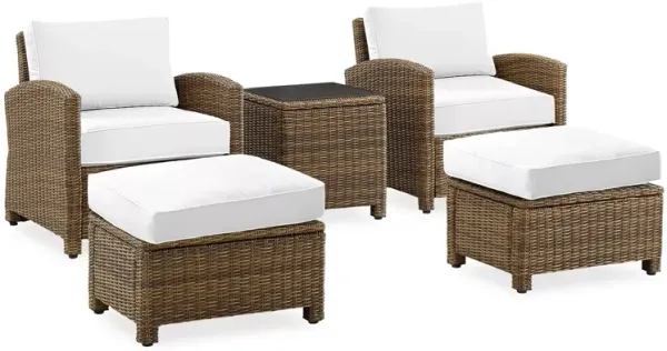 Sparrow & Wren Bradenton 5 Piece Outdoor Armchair Set with Sunbrella