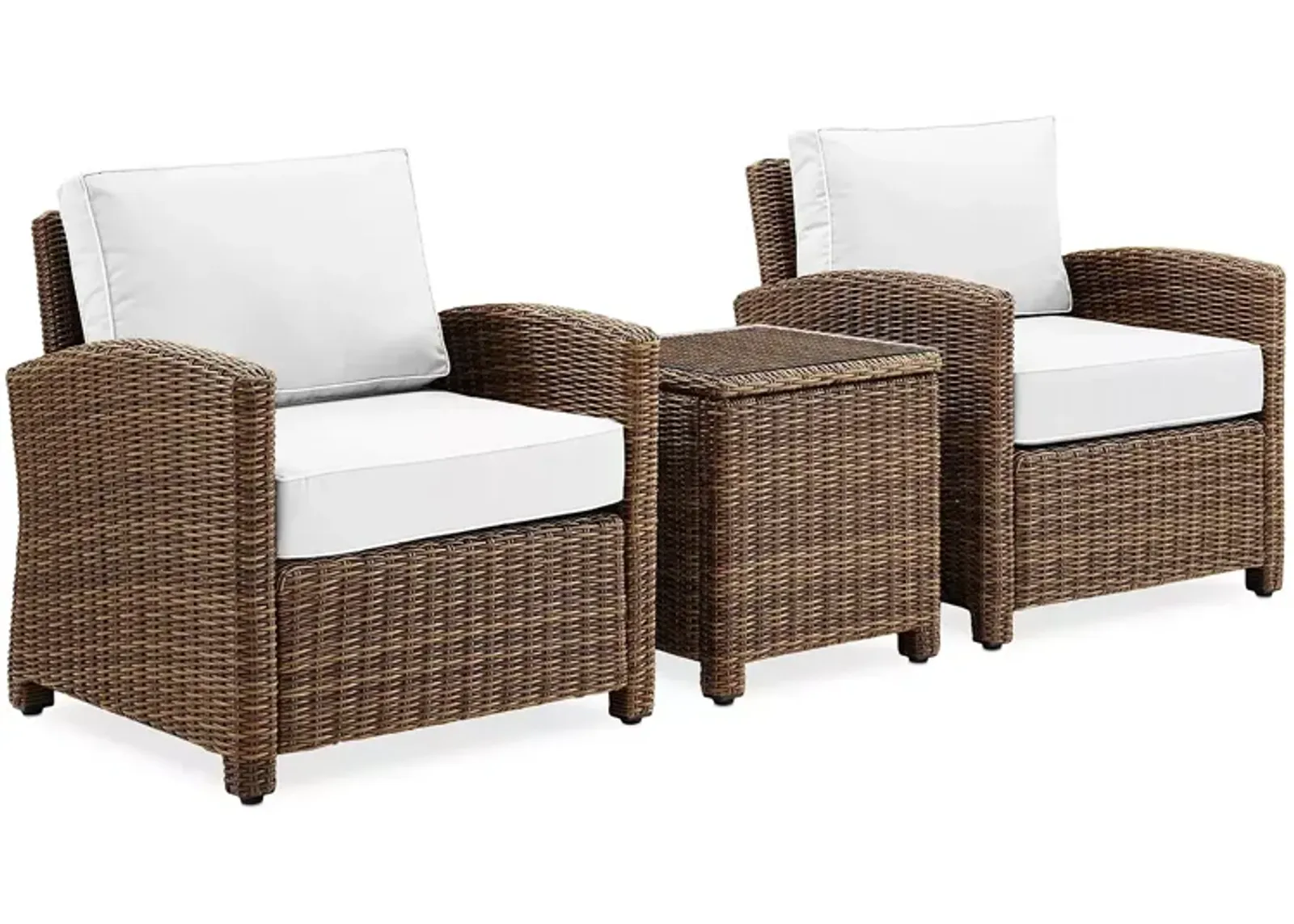 Sparrow & Wren Bradenton 3 Piece Outdoor Wicker Armchair Set