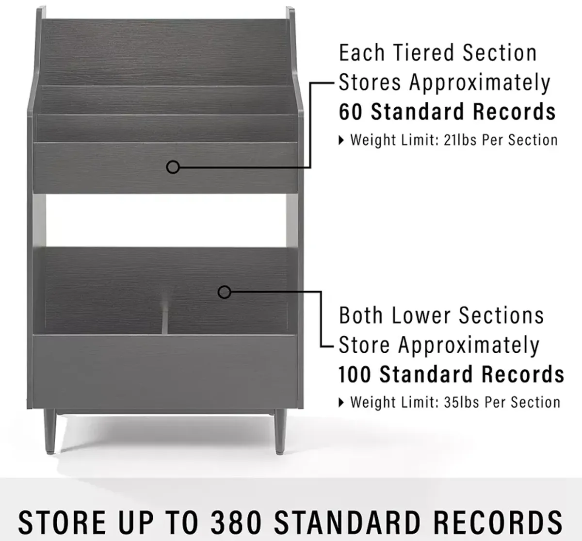 Crosley Liam Record Storage Stand