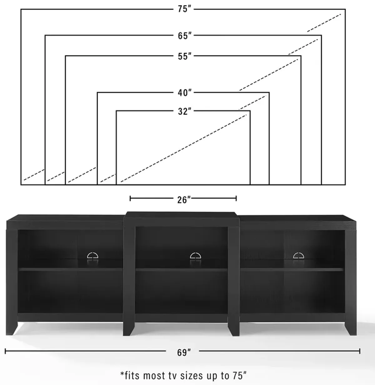 Crosley Ronin Low Profile TV Stand