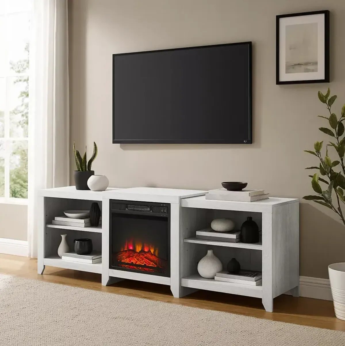 Crosley Ronin Low Profile Fireplace TV Stand