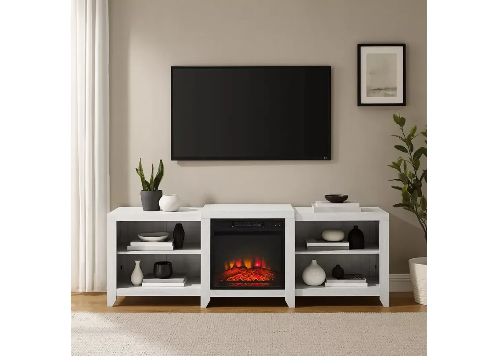 Crosley Ronin Low Profile Fireplace TV Stand