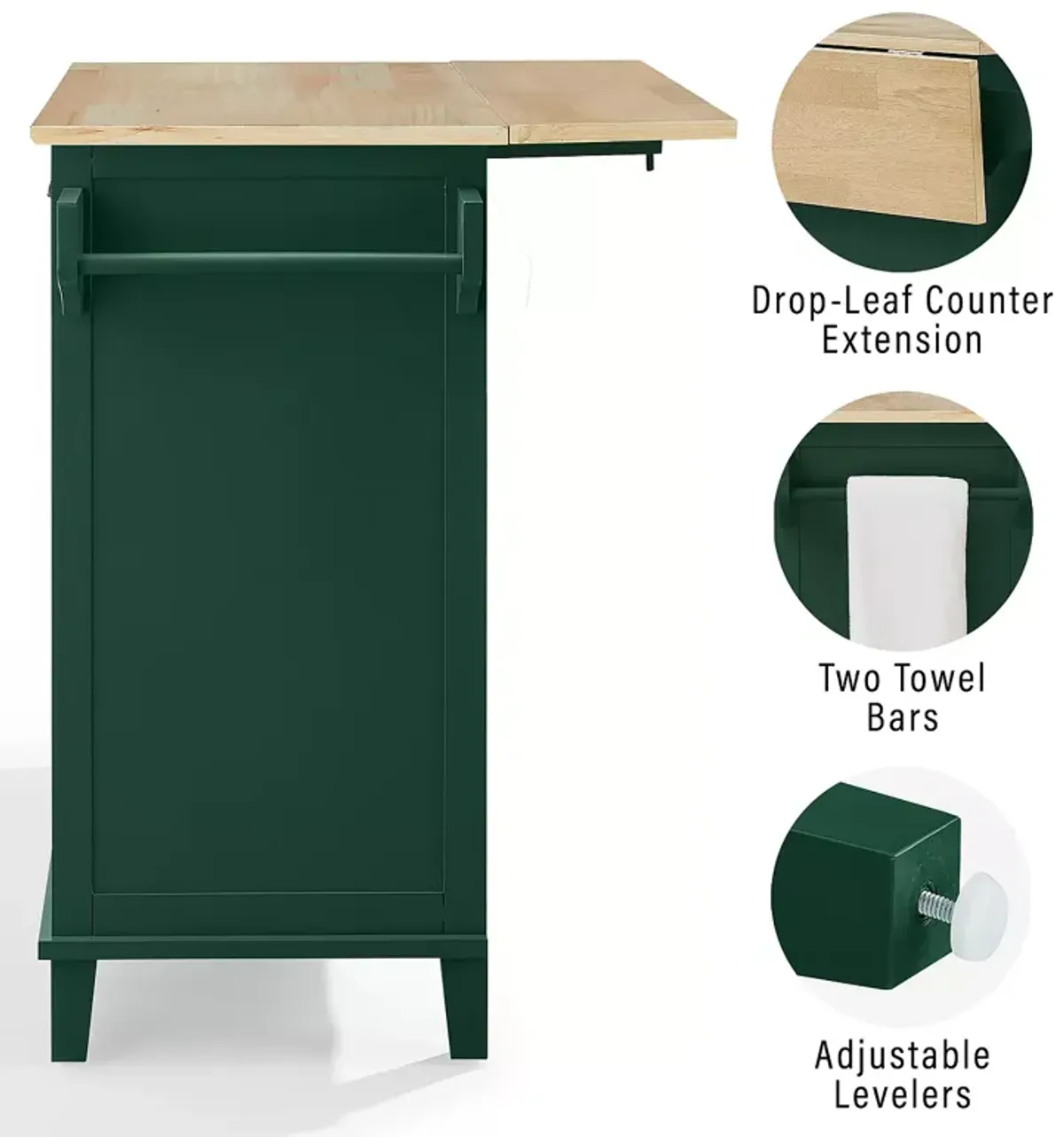 Crosley Cora Drop Leaf Kitchen Island