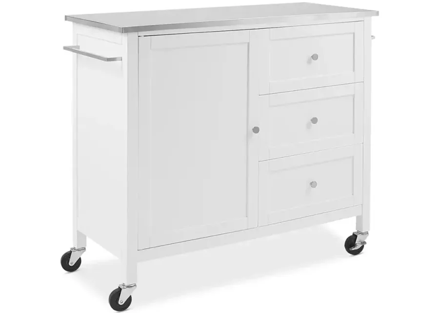 Crosley Soren Stainless Steel Top Kitchen Island Cart