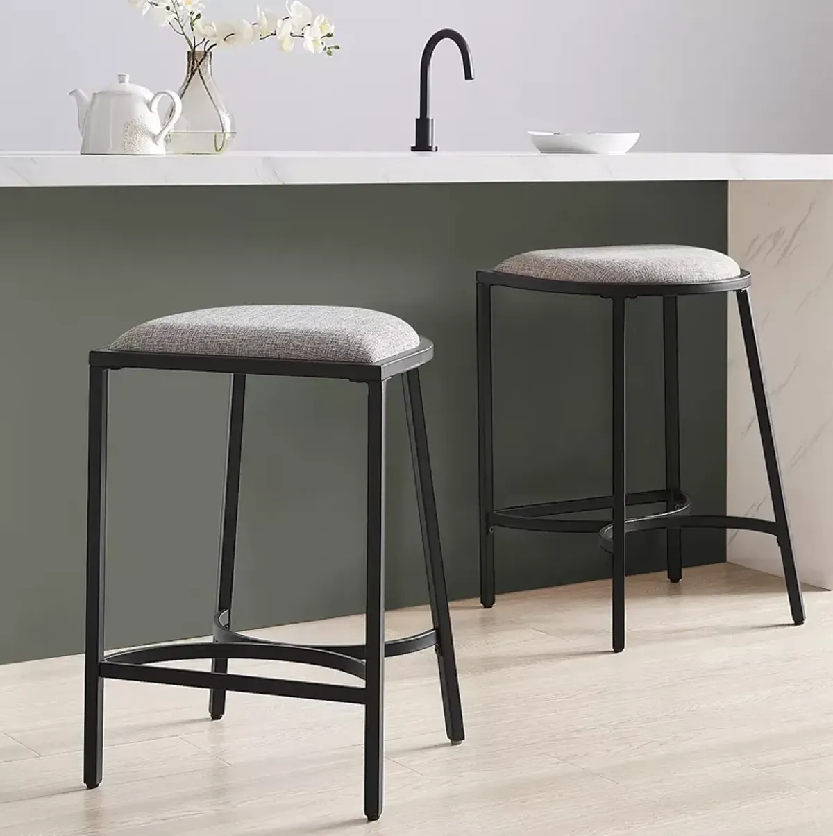 Crosley Ellery 2 Counter Height Bar Stools, Set of 2