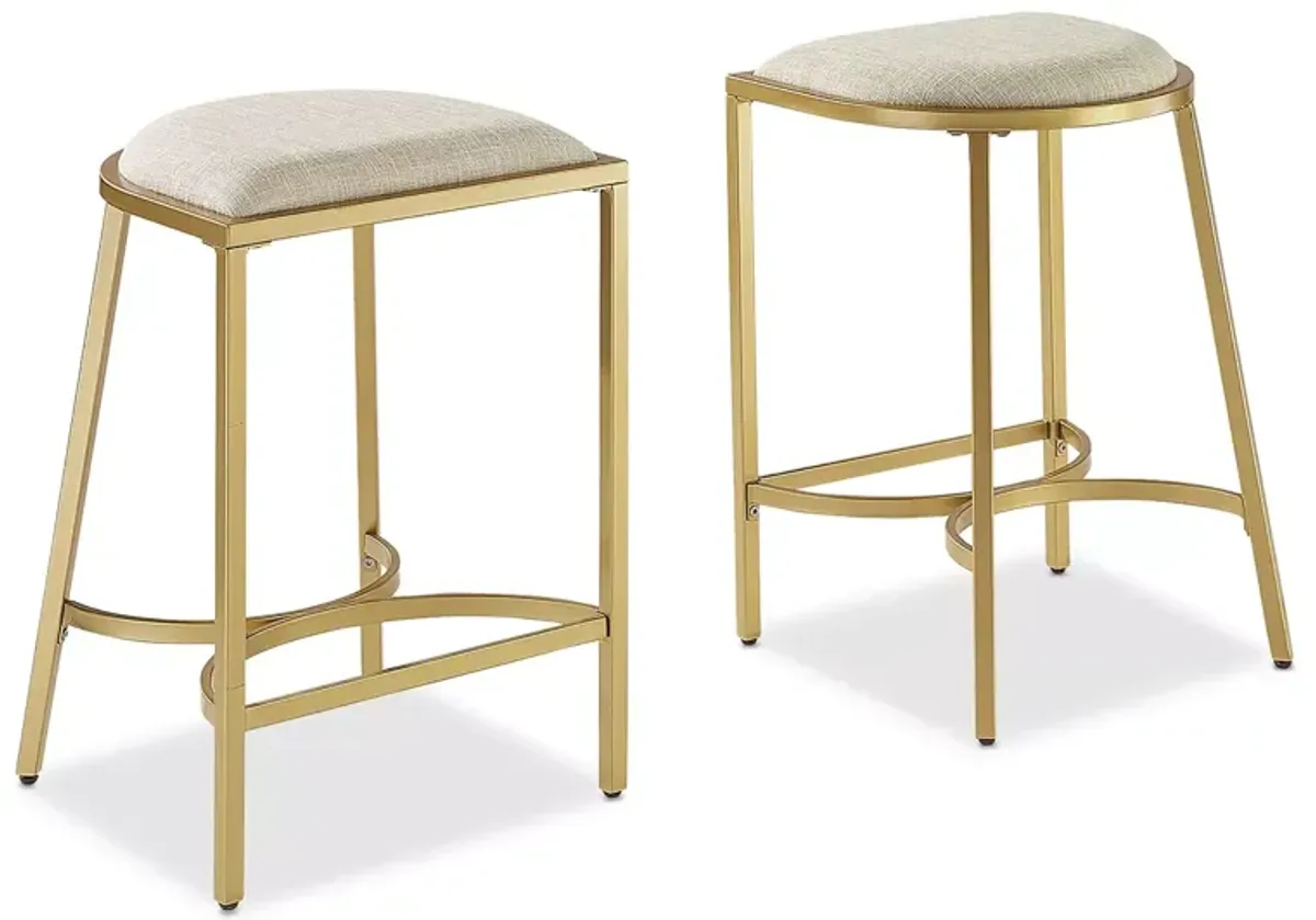 Crosley Ellery 2 Counter Height Bar Stools, Set of 2