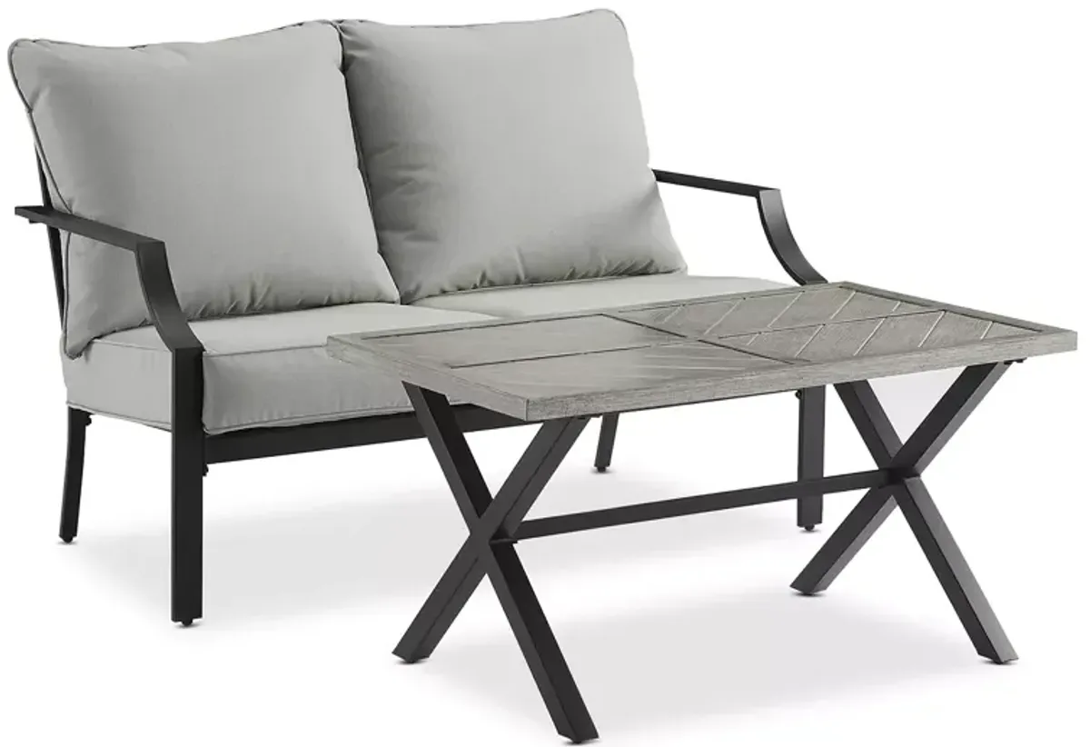 Crosley Otto 2 Piece Outdoor Loveseat Patio Furniture Set