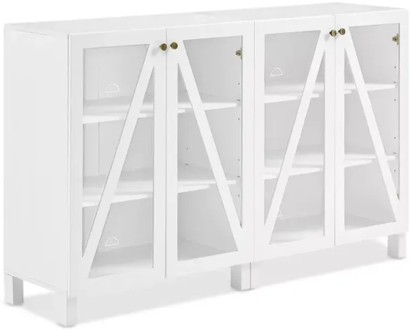 Crosley Cassai 2 Piece Media Sideboard Cabinet Set