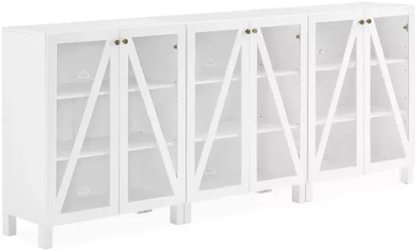 Crosley Cassai 3 Piece Media Sideboard Cabinet Set