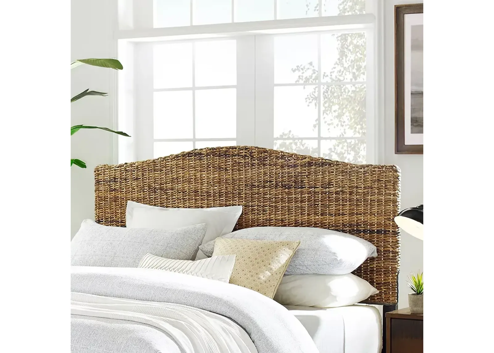 Crosley Serena Rattan King Headboard