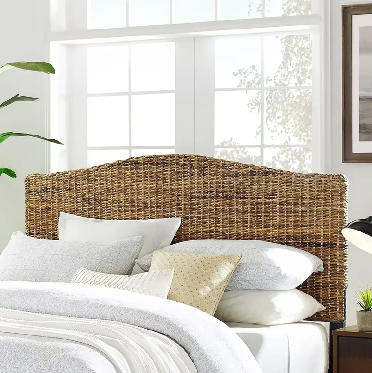 Crosley Serena Rattan King Headboard