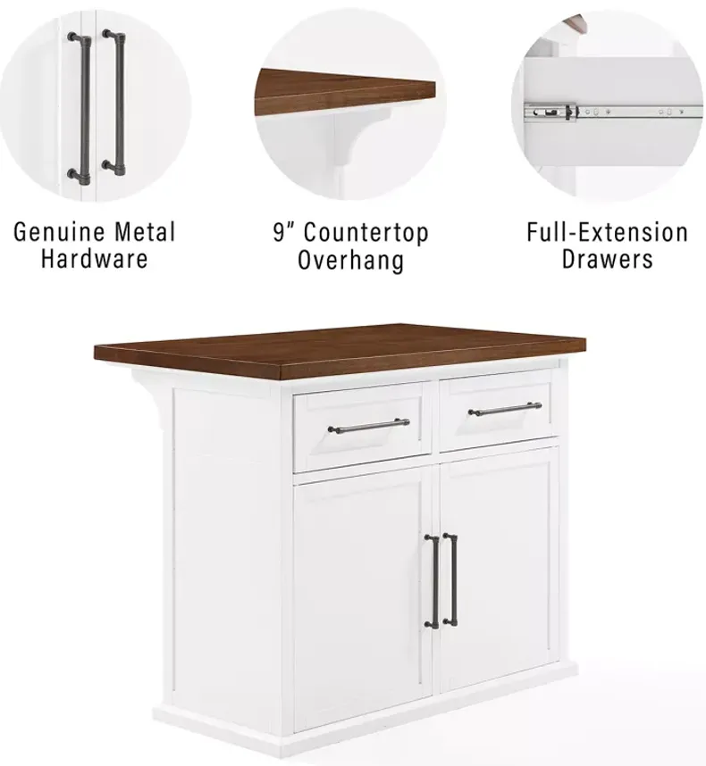 Crosley Bartlett Wood Top Kitchen Island