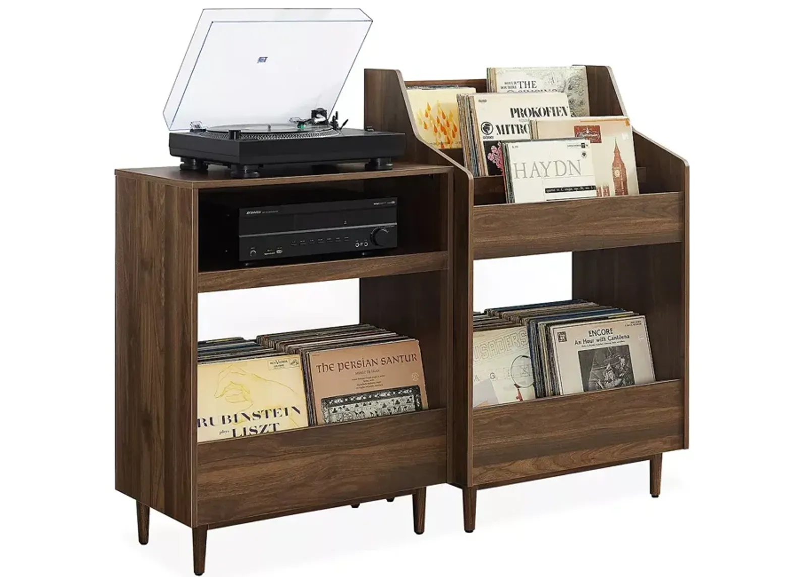 Crosley Liam 2-Piece Record Player Stand and Vinyl Storage Set