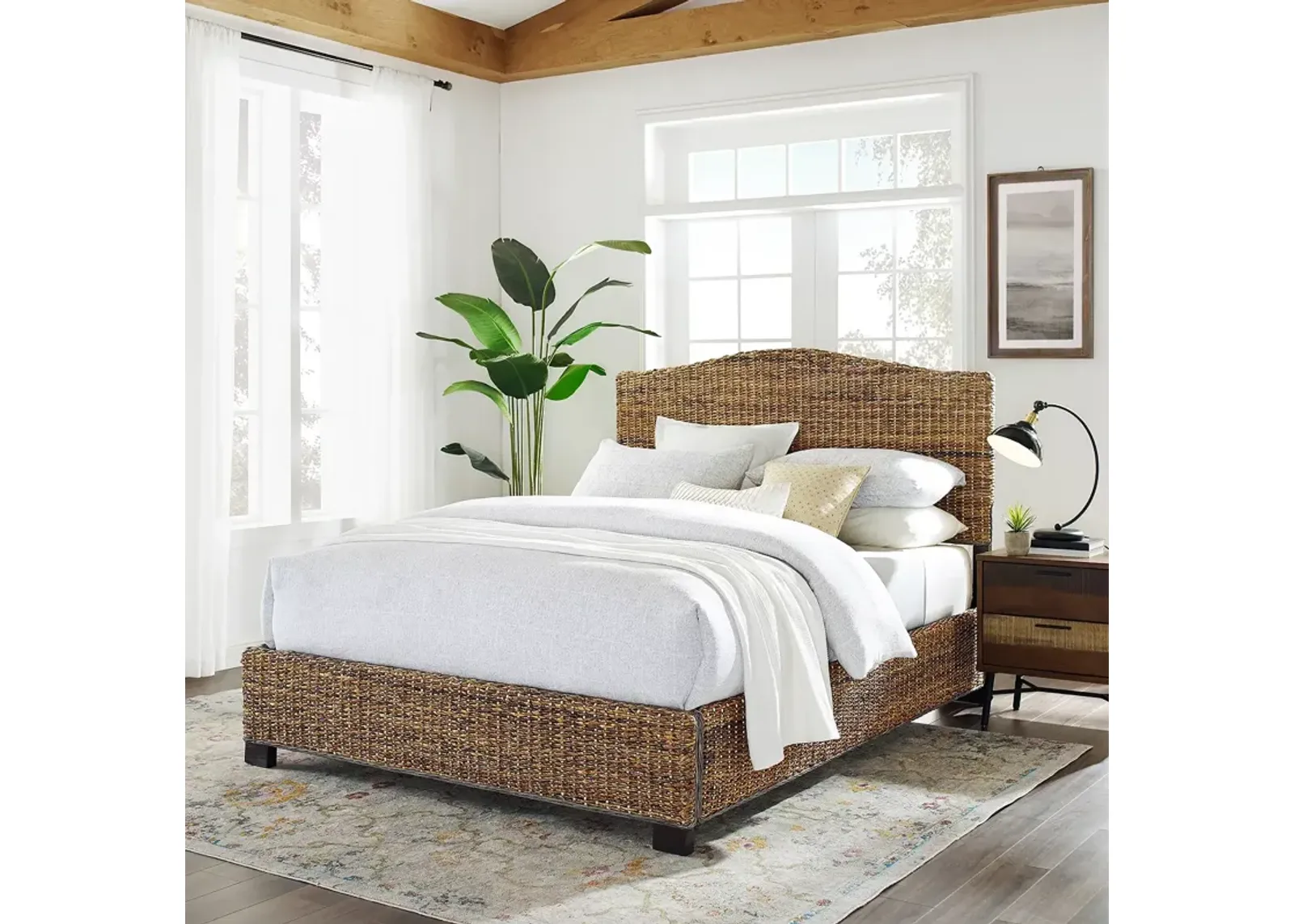 Crosley Serena Rattan King Bed