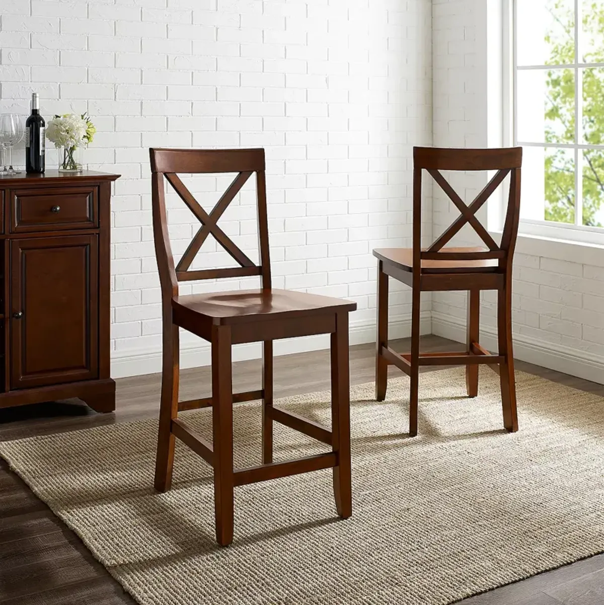 Sparrow & Wren X-Back Counter Stool, Set of 2