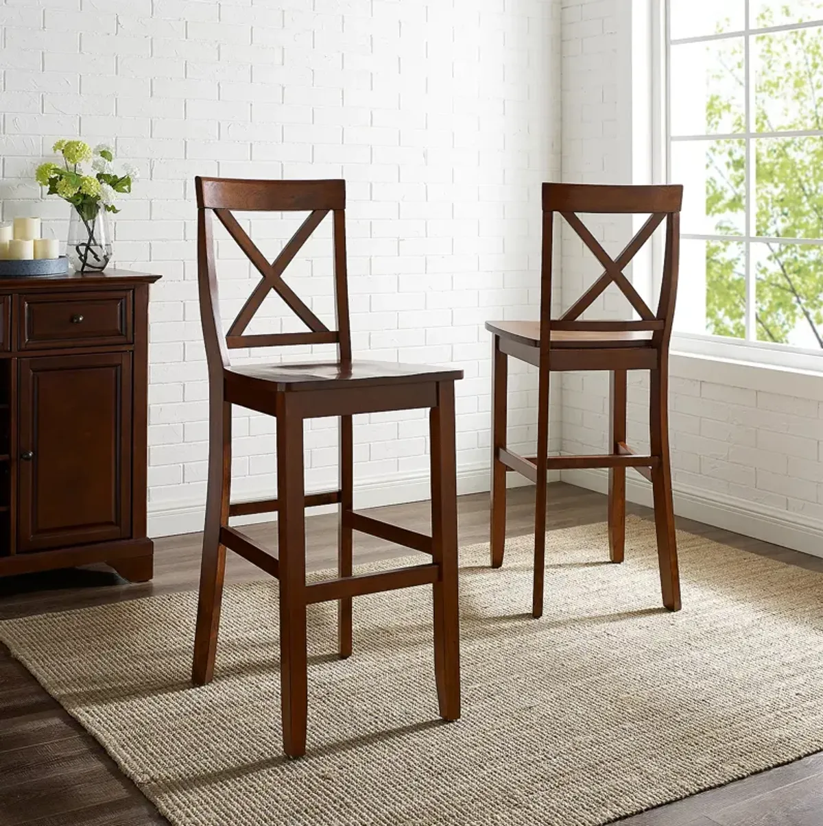 Sparrow & Wren X-Back Bar Stool, Set of 2