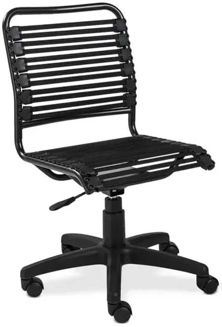 Euro Style Allison Bungie Flat Low Back Office Chair