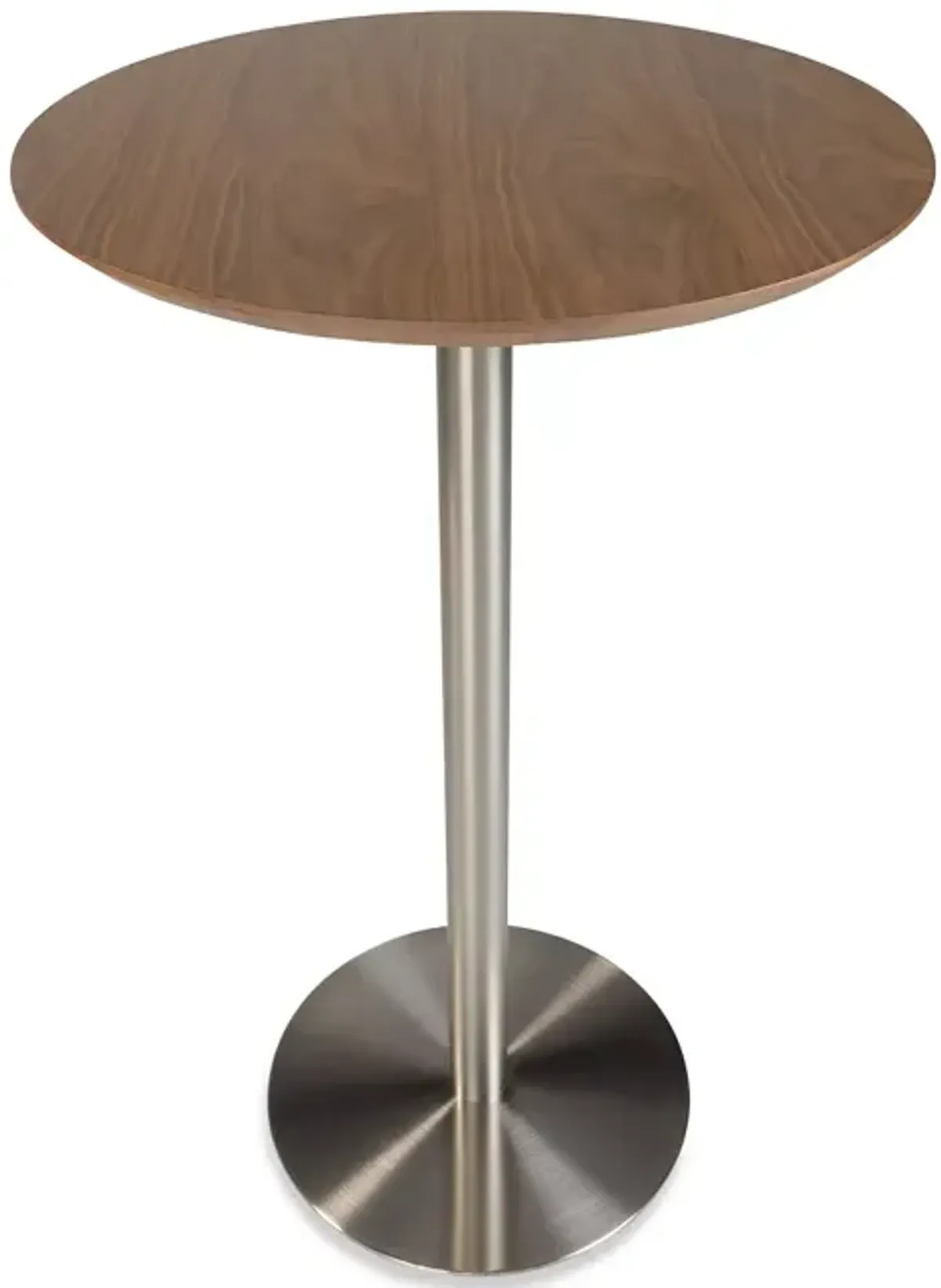 Euro Style Cookie-B 26" Bar Table with Brushed Stainless Steel Column and Base