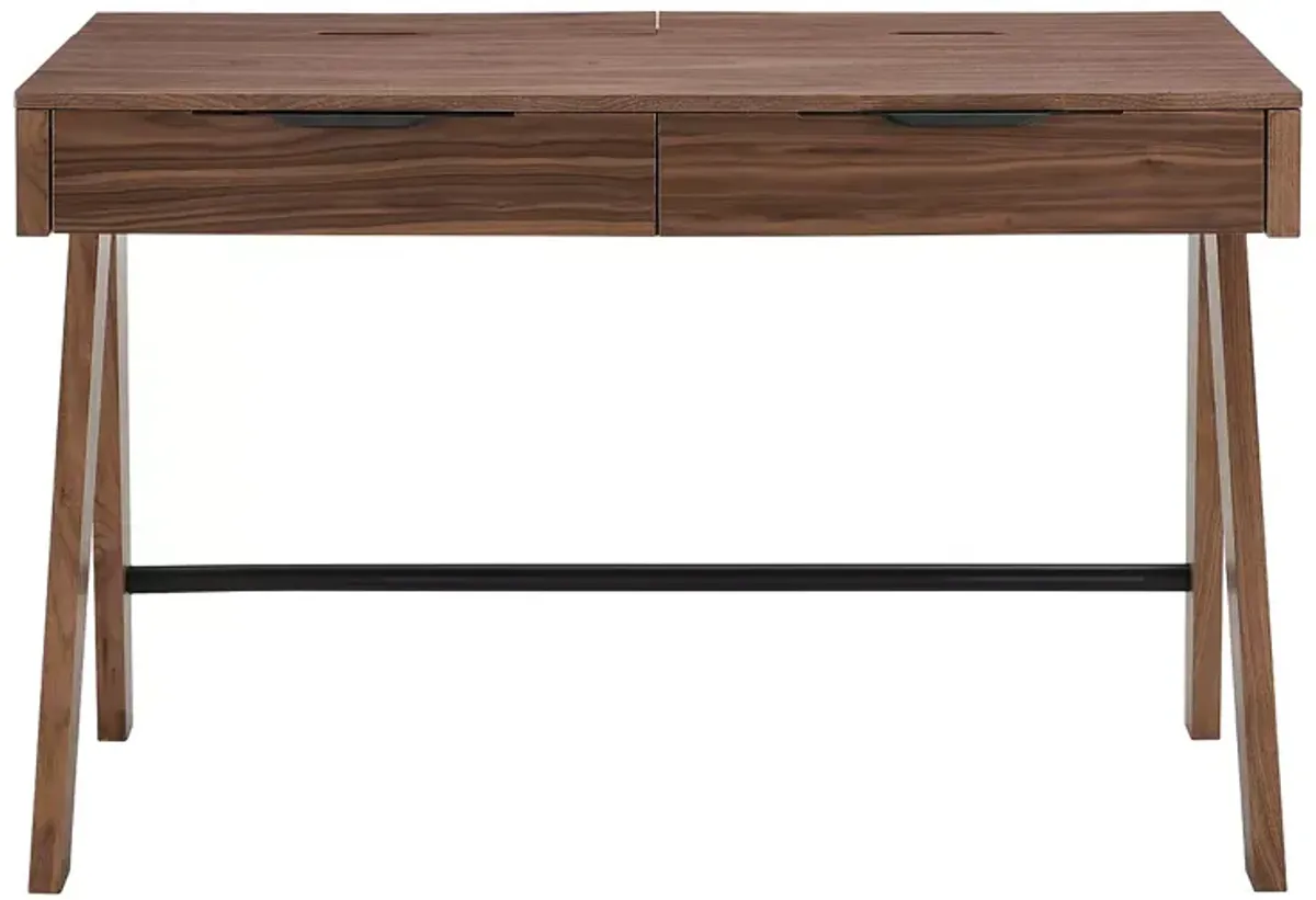 Euro Style Milo 47" Desk in Walnut