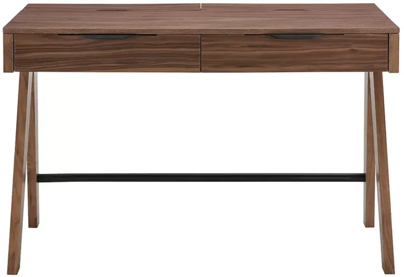 Euro Style Milo 47" Desk in Walnut