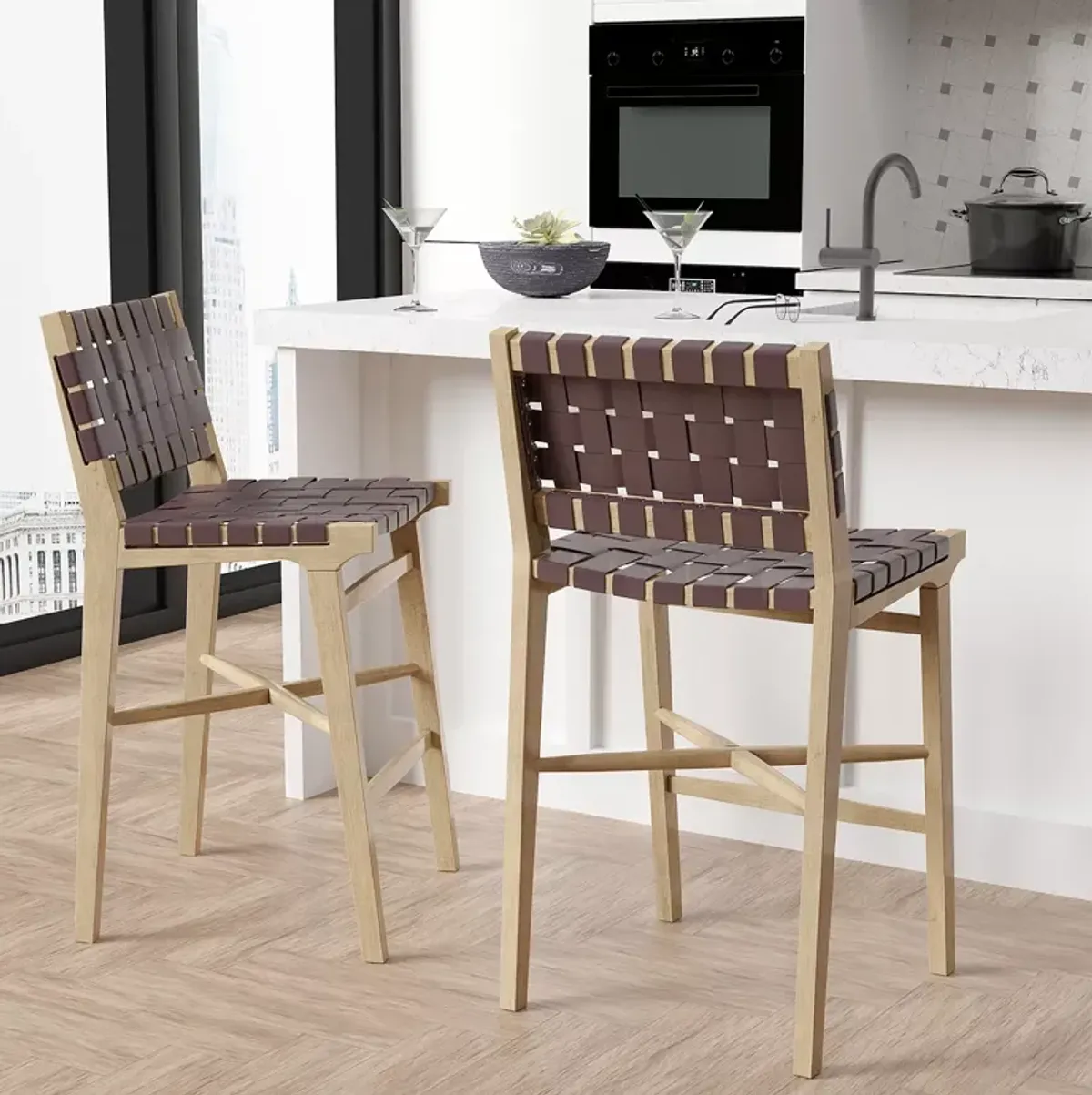 Euro Style EvangelineÂ Counter Stool