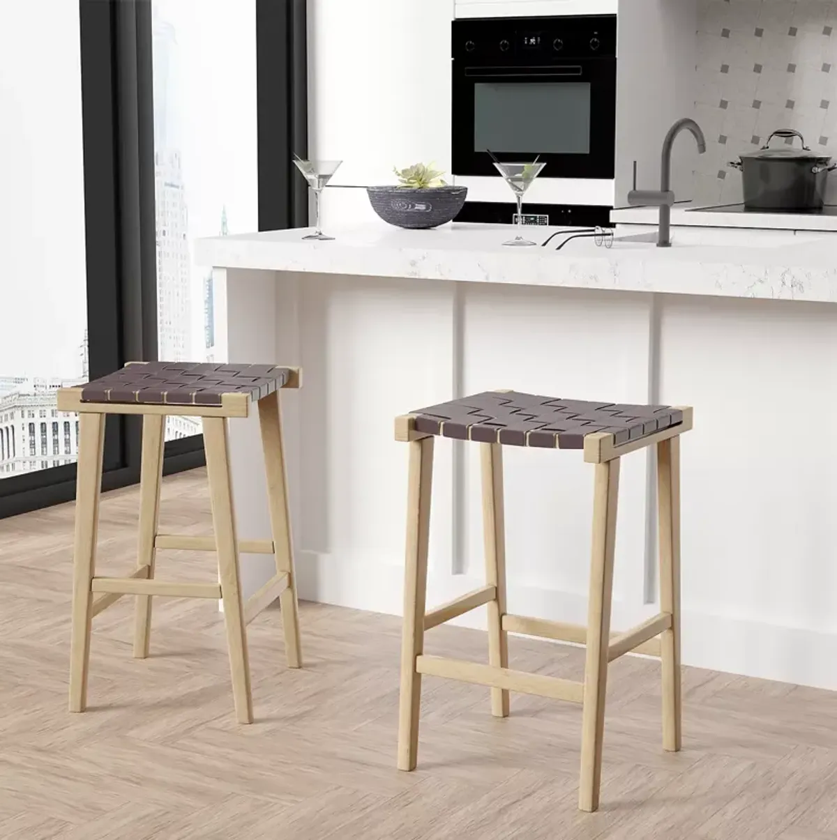 Euro Style EvangelineÂ Counter Stool