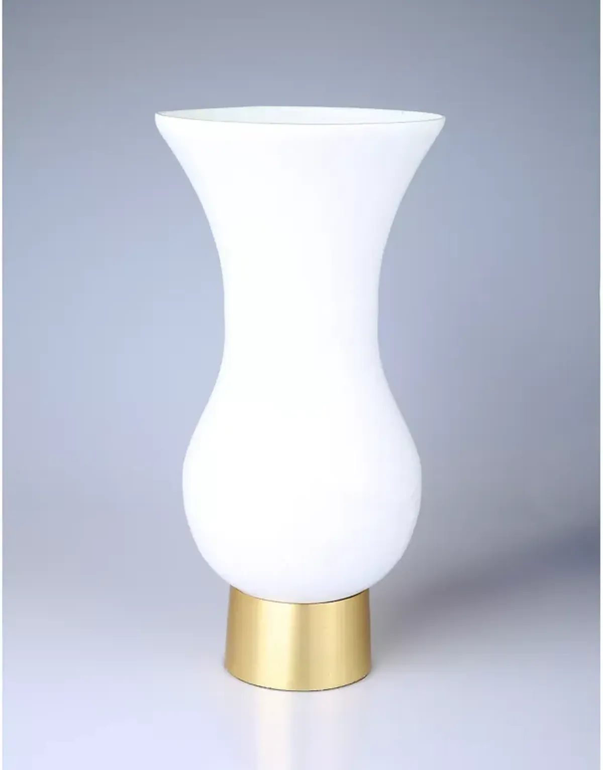 Classic Touch S Shaped Glass Vase with Gold Base