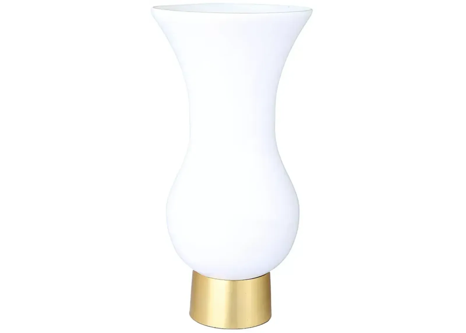 Classic Touch S Shaped Glass Vase with Gold Base