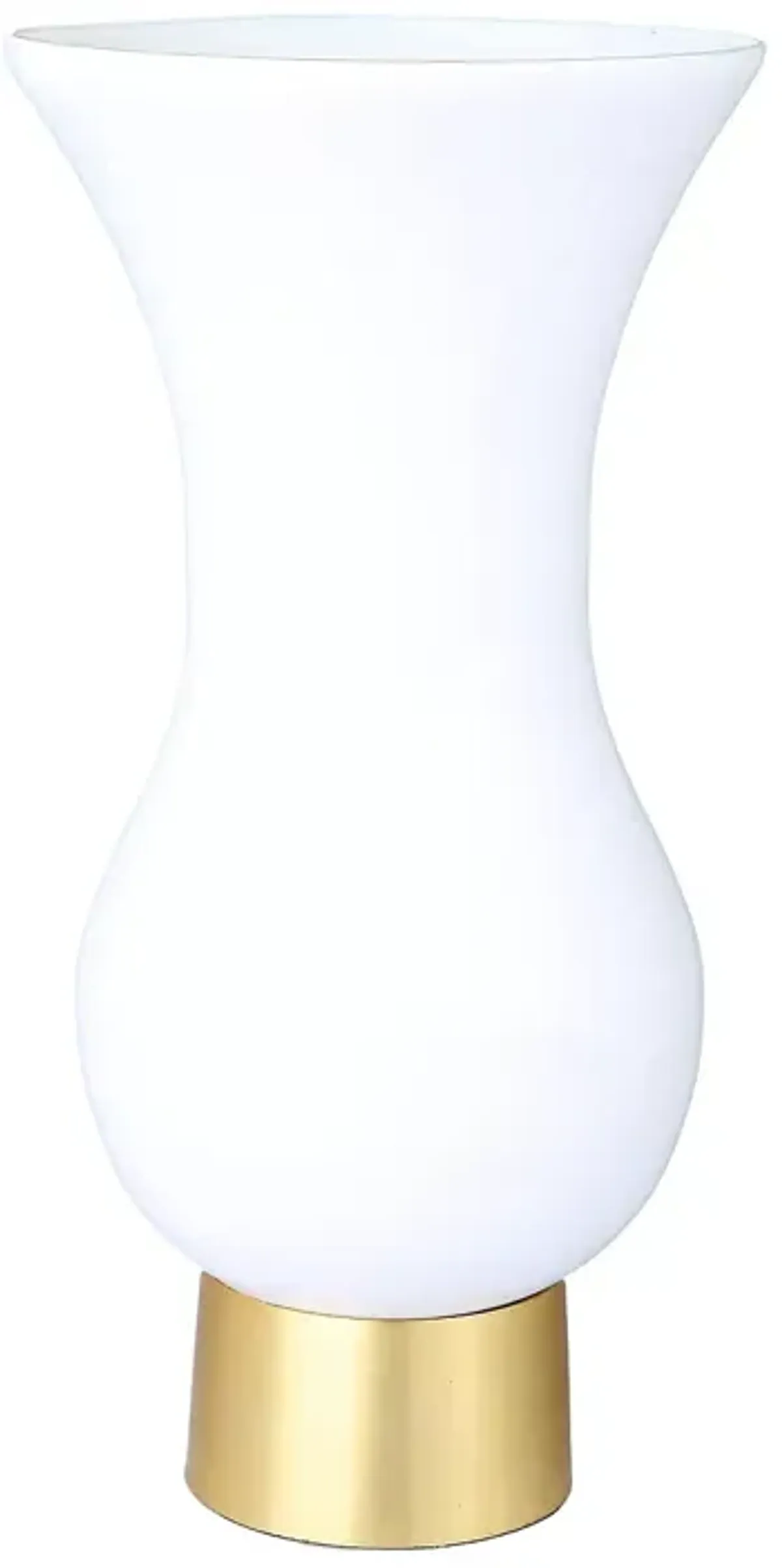 Classic Touch S Shaped Glass Vase with Gold Base