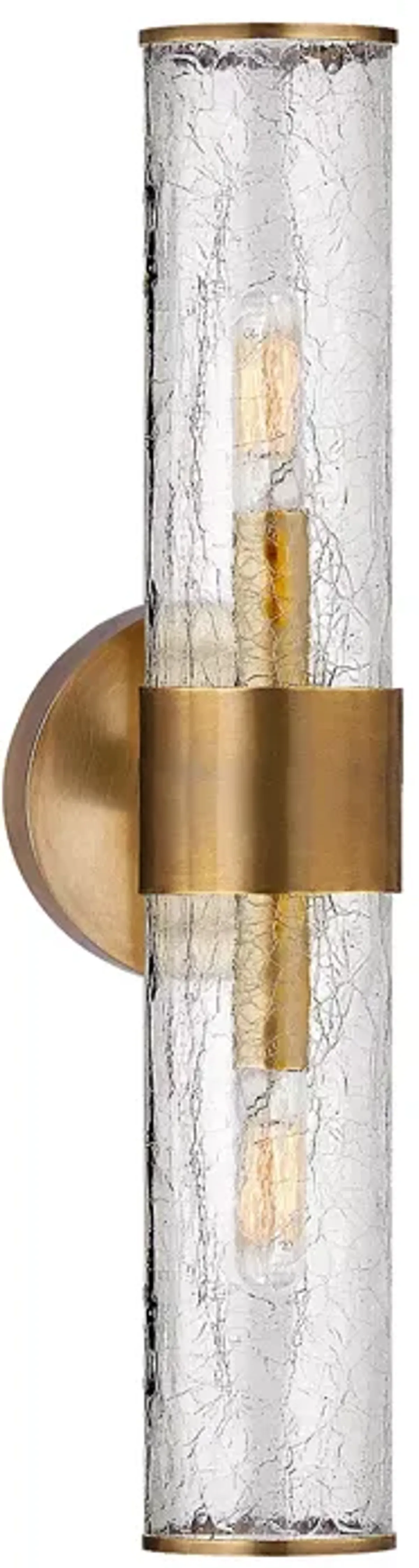 Kelly Wearstler Liaison 2 Light Medium Sconce with Crackle Glass Shade