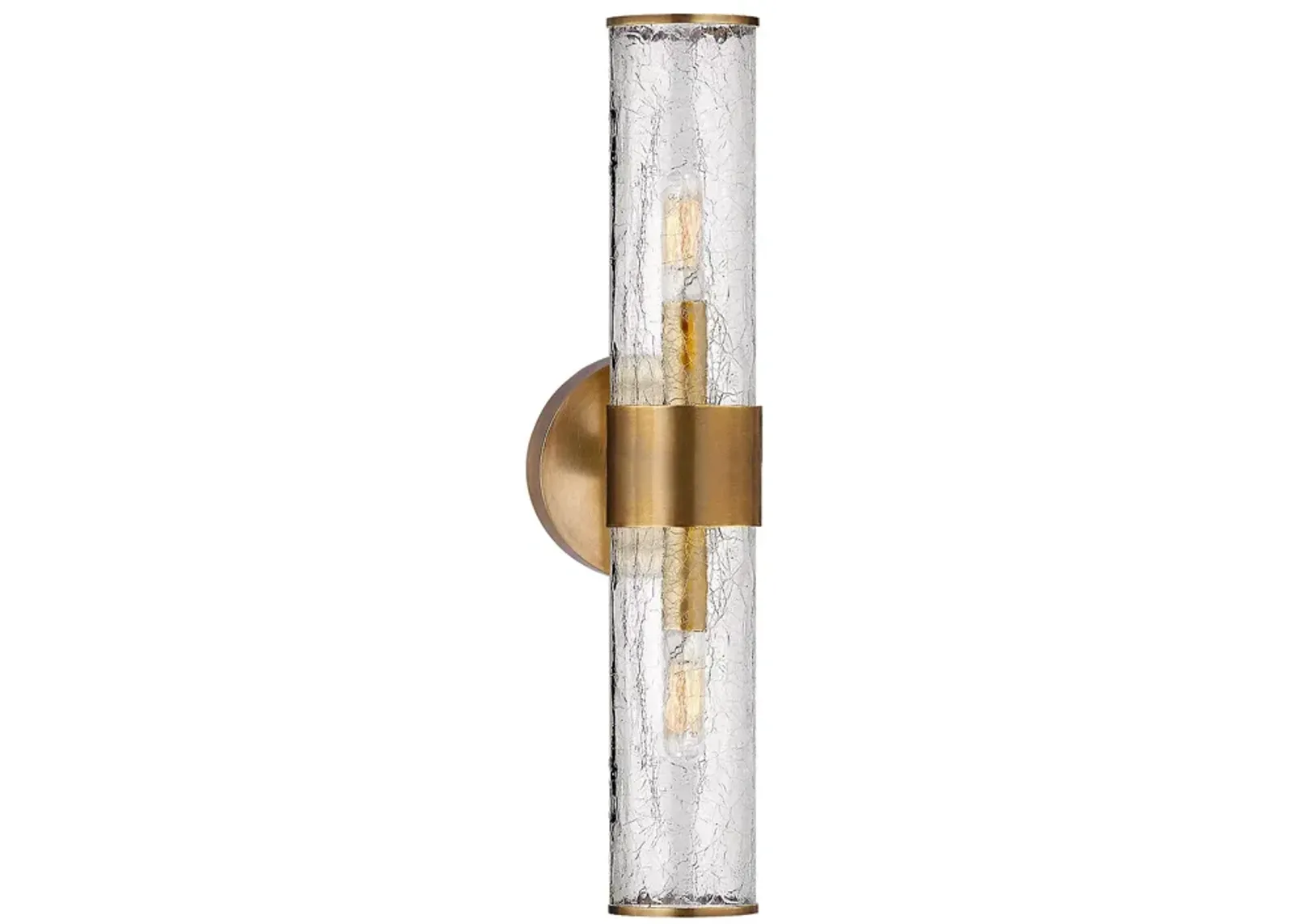 Kelly Wearstler Liaison 2 Light Medium Sconce with Crackle Glass Shade