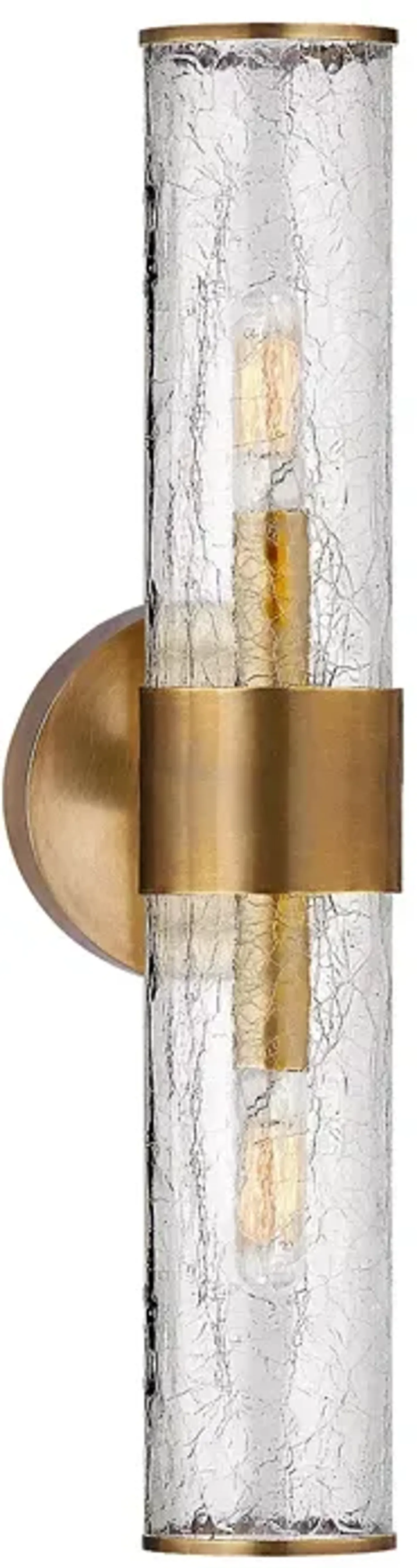 Kelly Wearstler Liaison 2 Light Medium Sconce with Crackle Glass Shade