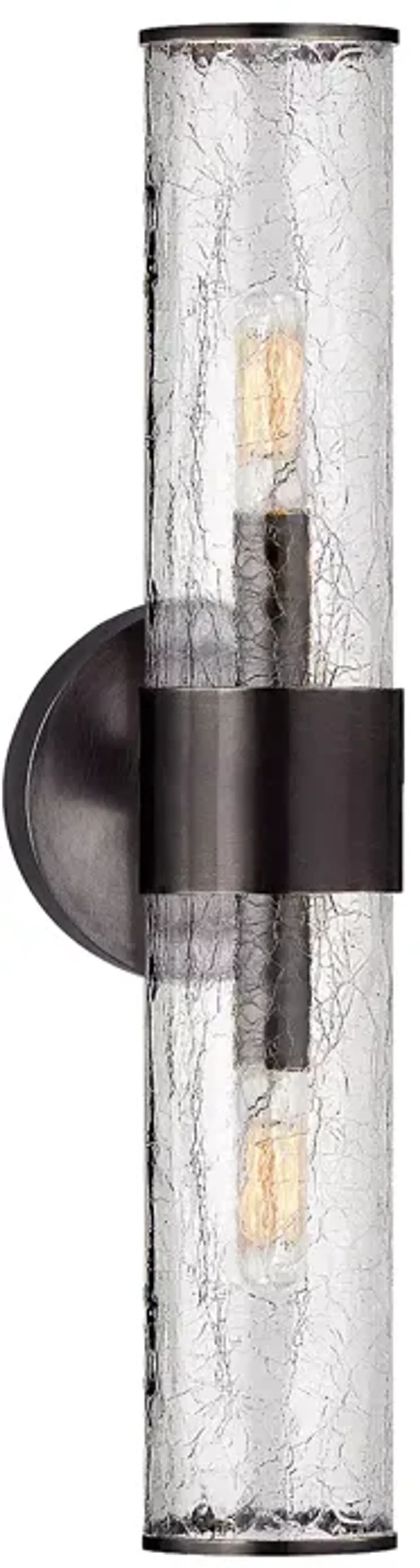 Kelly Wearstler Liaison 2 Light Medium Sconce with Crackle Glass Shade